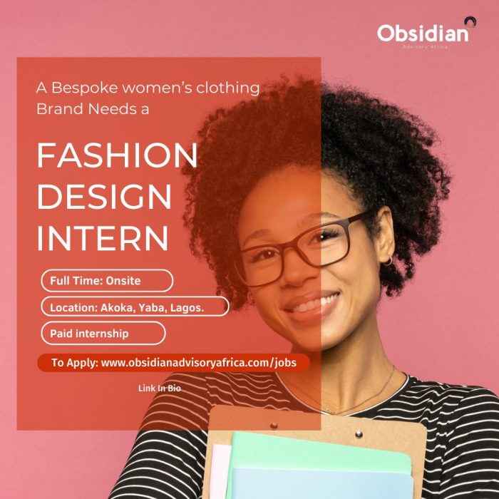 Fashion Design Intern Meloni Obsidian Advisory Africa